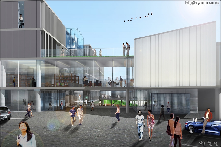 주출입구부분풍경