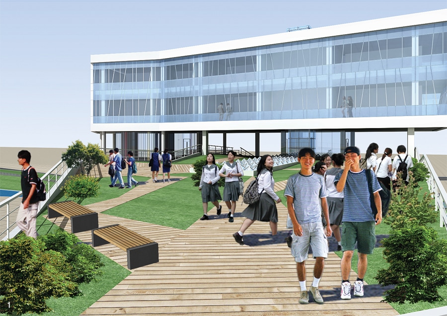 옥상정원 부분 스켓취