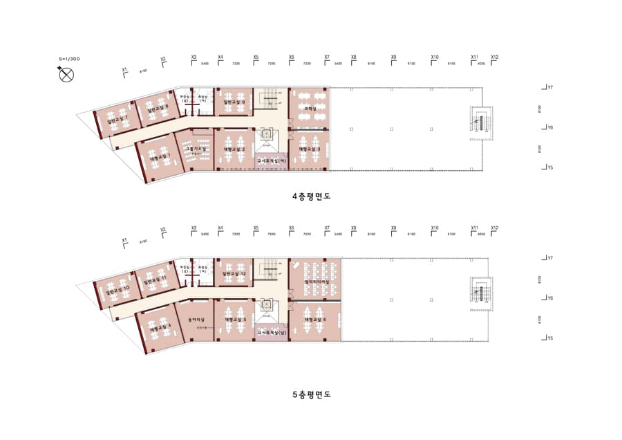 4층 및 5층 평면도
